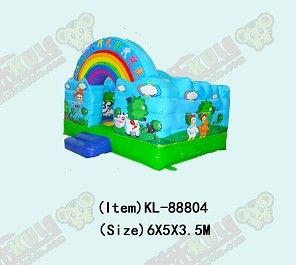 قلعه پرتابی شیشه ای قابل انفجار برای زمین بازی در فضای باز کودکان