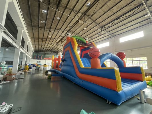 Multi - colored Inflatable Obstacle with Sport Icons with Bright Hues